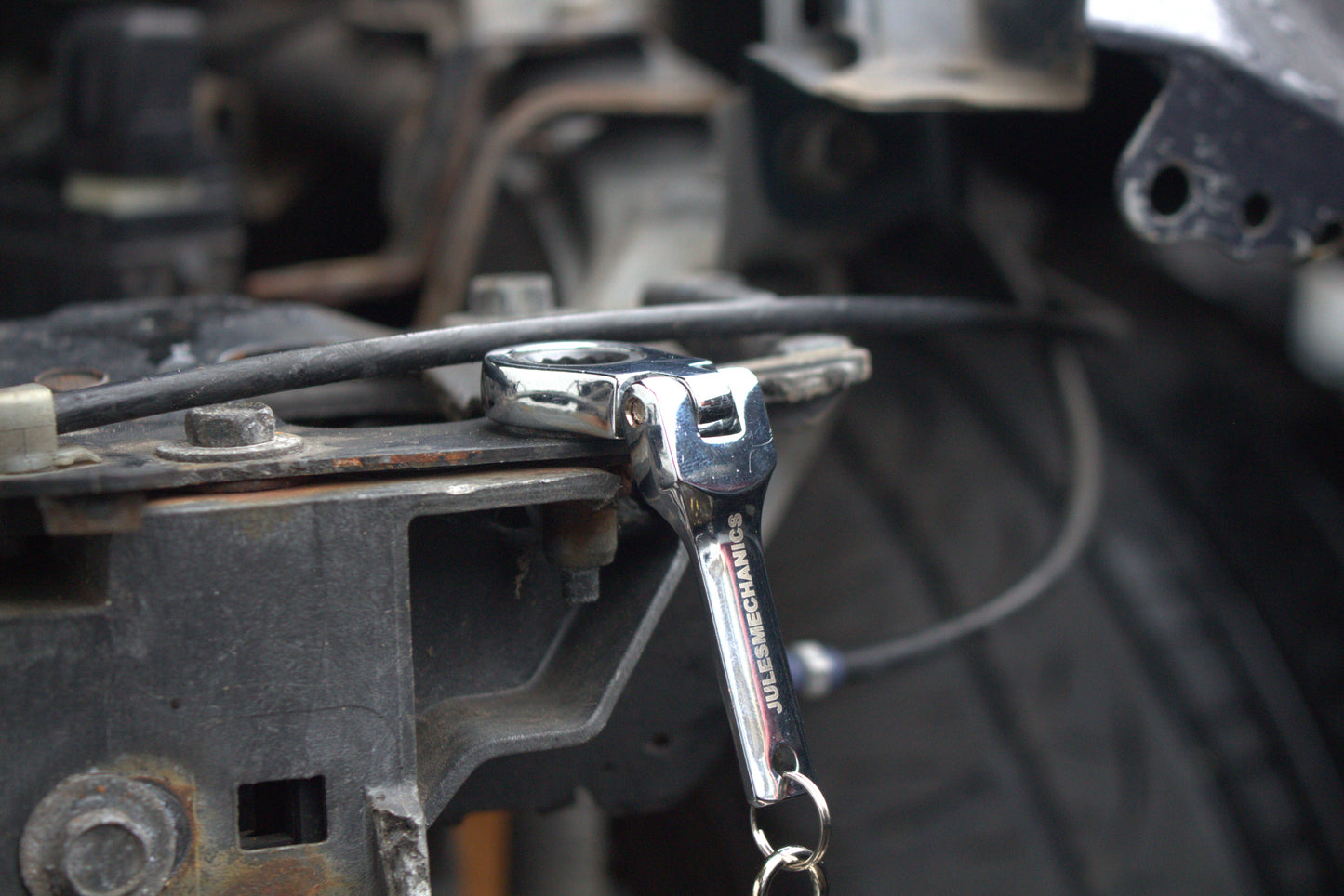 Jules Mechanics 10mm Ratcheting Keychain Wrench